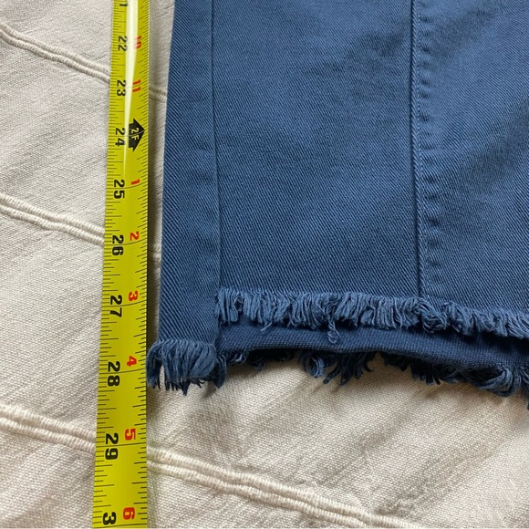 STUSSY Cropped Pants Women' Size Small 28x28 Straight Leg 100% Cotton Blue - Picture 14 of 15